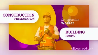 Building Corporate - Clean Construction Video Displays template preview