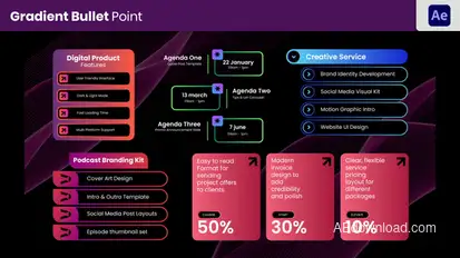Bullet Point Titels Titles template preview