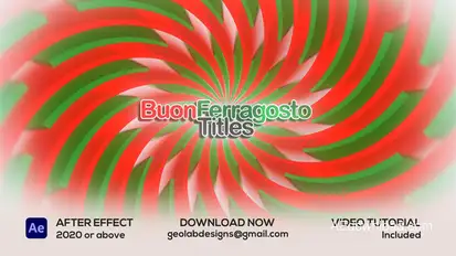 Buon Ferragosto Titles Video Displays template preview