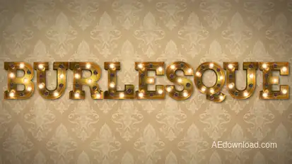 Burlesque Light Bulb Text Letters Titles template preview