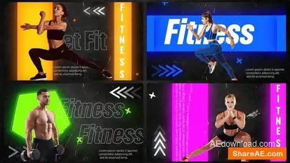 Videohive Burn Fitness And Sports Slideshow Openers template preview