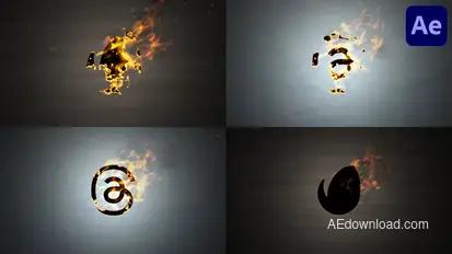Burn Up Logo for After Effects Logo Stings template preview