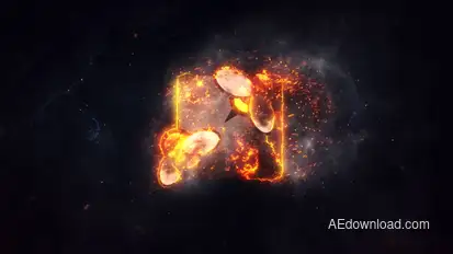 Burning Fire Logo Logo Stings template preview