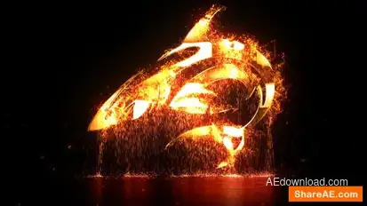 Burning Particles Logo Opener Openers template preview