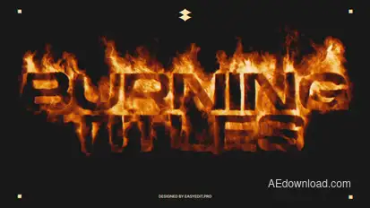 Burning Titles Titles template preview