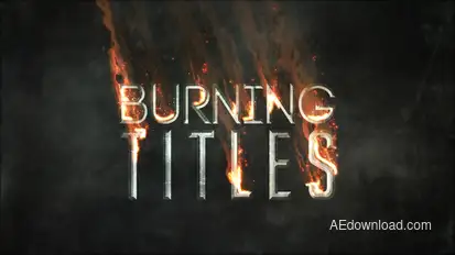 Burning TItles Titles template preview