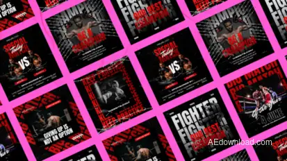 Burst Boxing Posts Product Promo template preview