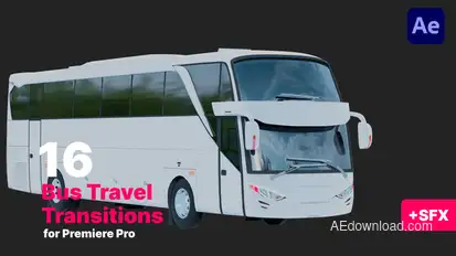 Bus Travel Transitions Elements template preview