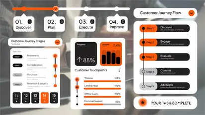 Business Customer Infographic Infographics template preview
