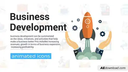 Business Development Icons Elements template preview
