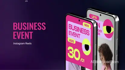 Business Event Instagram Reels Video Displays template preview