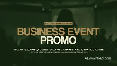 Business Event Promo Video Displays template preview