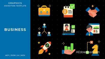 Business graphic animation template | After Effects Elements template preview