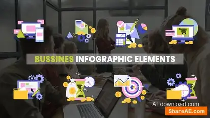 Videohive Business Infographic Concept Elements Pack Elements template preview