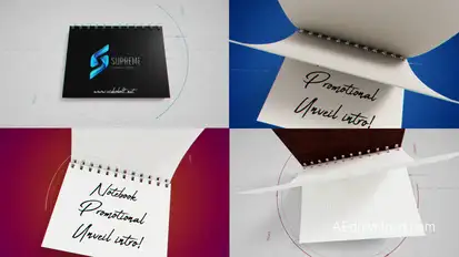 Business Notebook Unveil Logo Stings template preview