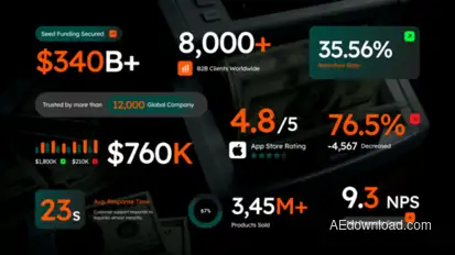 Business Number Text Titles template preview