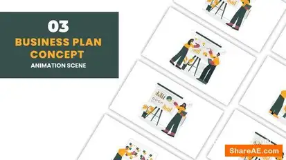 Videohive Business Plan Concept Animation Scene Elements template preview