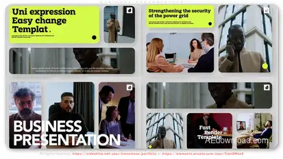 Business Presentation Video Displays template preview