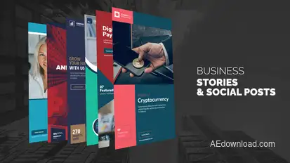 Business Stories & Social Post B75 Video Displays template preview