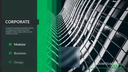 Business Timeline Video Displays template preview