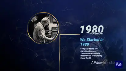 Business Timeline Video Displays template preview