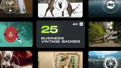 Business Vintage Badges Titles template preview