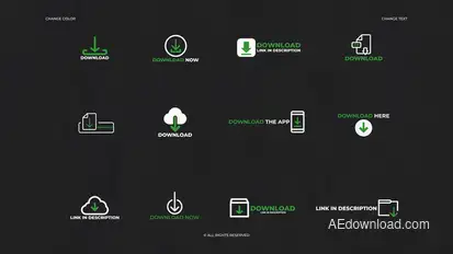 Buttons Download | After Effects Titles template preview