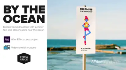 By the Ocean | Realistic Frames Video Displays template preview