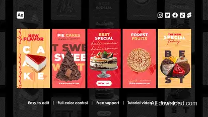 Cafe Instagram Reels Product Promo template preview