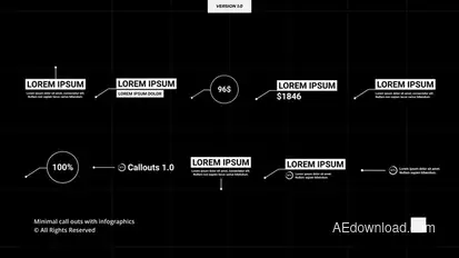 Call - Outs 1.0 | AE Titles template preview