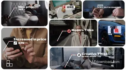 Call Outs Counter  AE Titles template preview