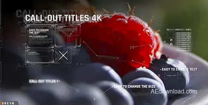 Call-outs Titles/ Modern Text HUD Call-out/ Line Interface and Simple Placeholders/ Pointer Tool Kit Titles template preview