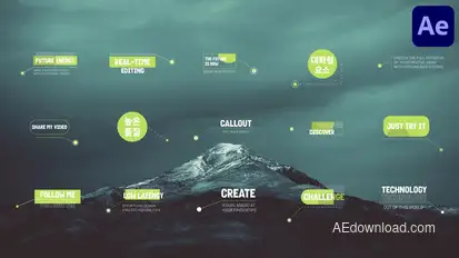 Callouts for After Effects Titles template preview