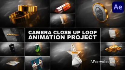 Camera Close Up Loop Animation Project for After Effects Elements template preview