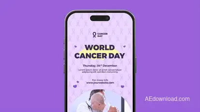 Cancer Day Vertical Promo Video Displays template preview