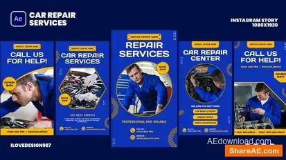 Car Repair Services Openers template preview
