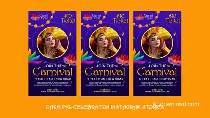 Carnival Celebration Instagram Stories Openers template preview