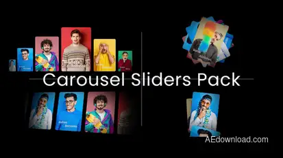Carousel Animation Pack Video Displays template preview