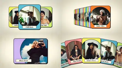 Carousel Retro Style Video Displays template preview
