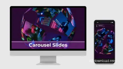 Carousel Slides Video Displays template preview