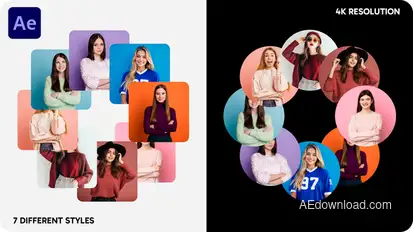 Carousel Slides Video Displays template preview