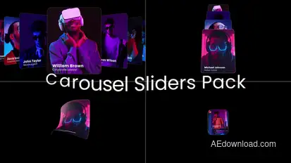 Carousel Slides Animation Pack Video Displays template preview