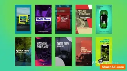 Cars Instagram Stories Openers template preview