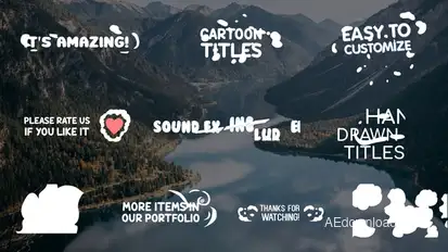 Cartoon 2D Titles | After Effects Titles template preview