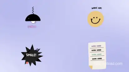 Cartoon Abstract Titles for After Effects Titles template preview