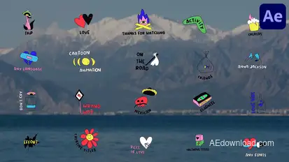 Cartoon Acid Titles for After Effects Titles template preview