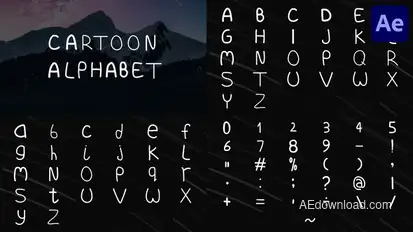 Cartoon Alphabet | After Effects Elements template preview