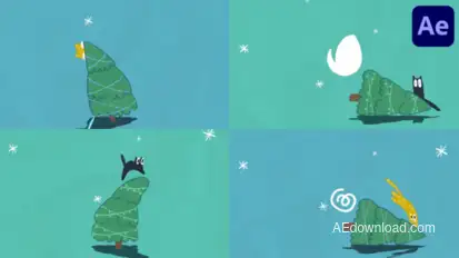 Cartoon Christmas Logo | After Effects Logo Stings template preview