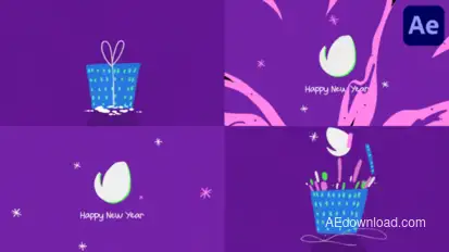 Cartoon Christmas Logo for After Effects Logo Stings template preview