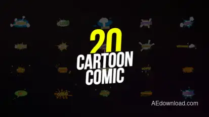 Cartoon Comic Titles Titles template preview